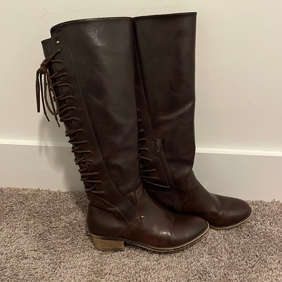 Rampage Shoes Dark Brown Riding Boots Poshmark